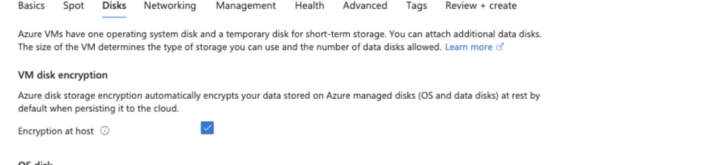 Azure Enable Encryption at Host